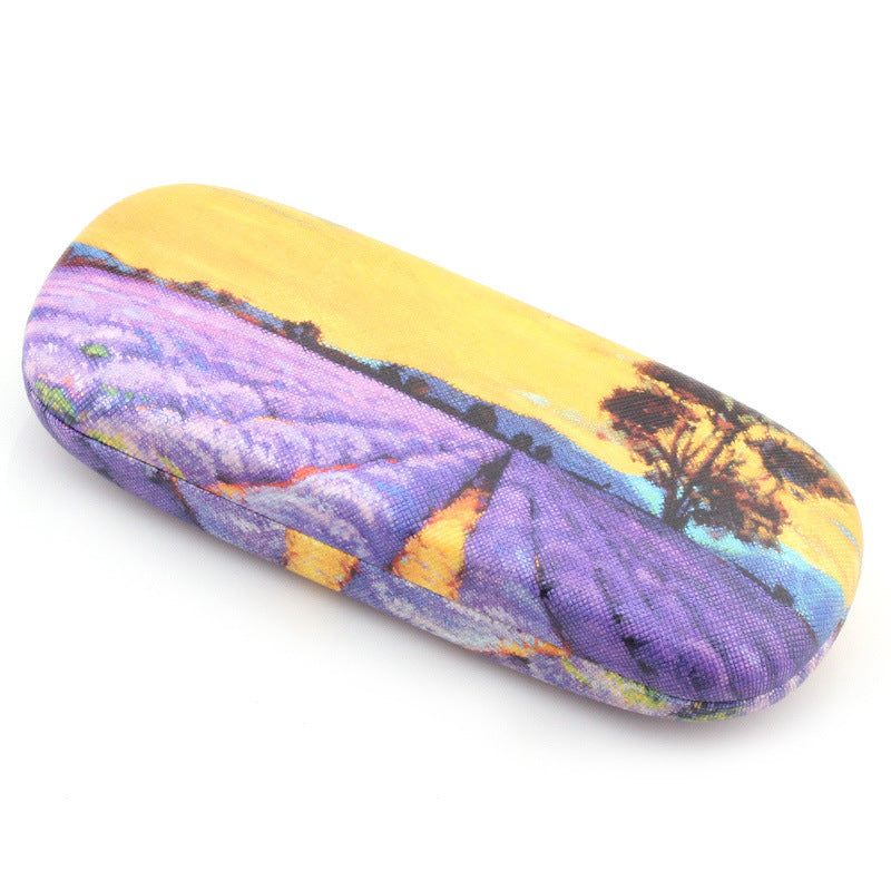 Oil painting vintage creative glasses case